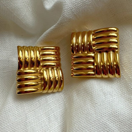 gold stainless steel earrings