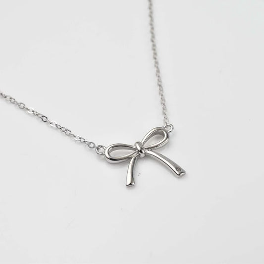Silver Bow Pendent